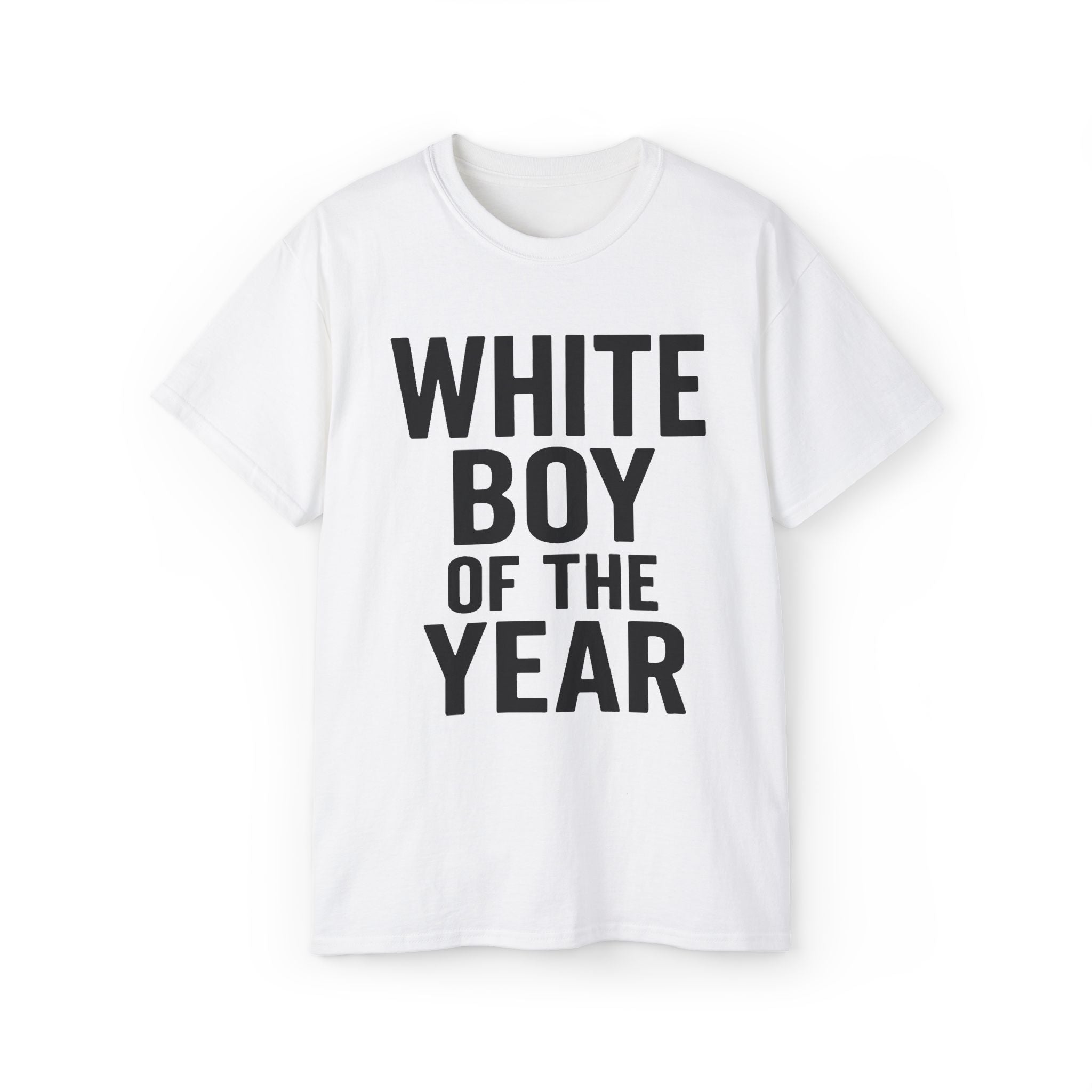White Boy of the Year Funny Bold T-Shirt - Stonk Shark Co.