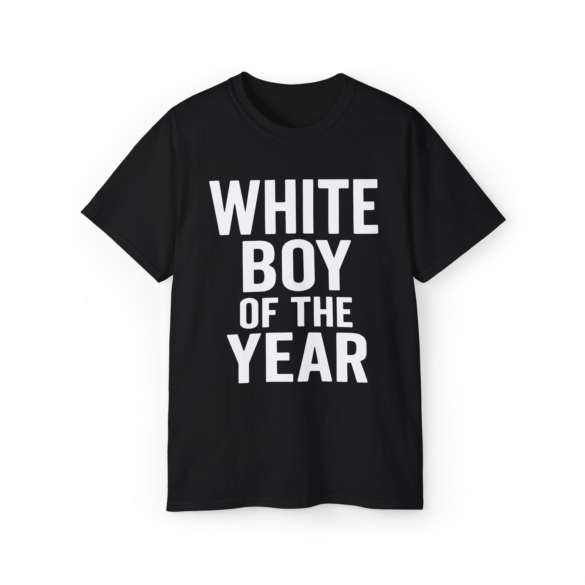White Boy of the Year Funny Bold T-Shirt - Stonk Shark Co.
