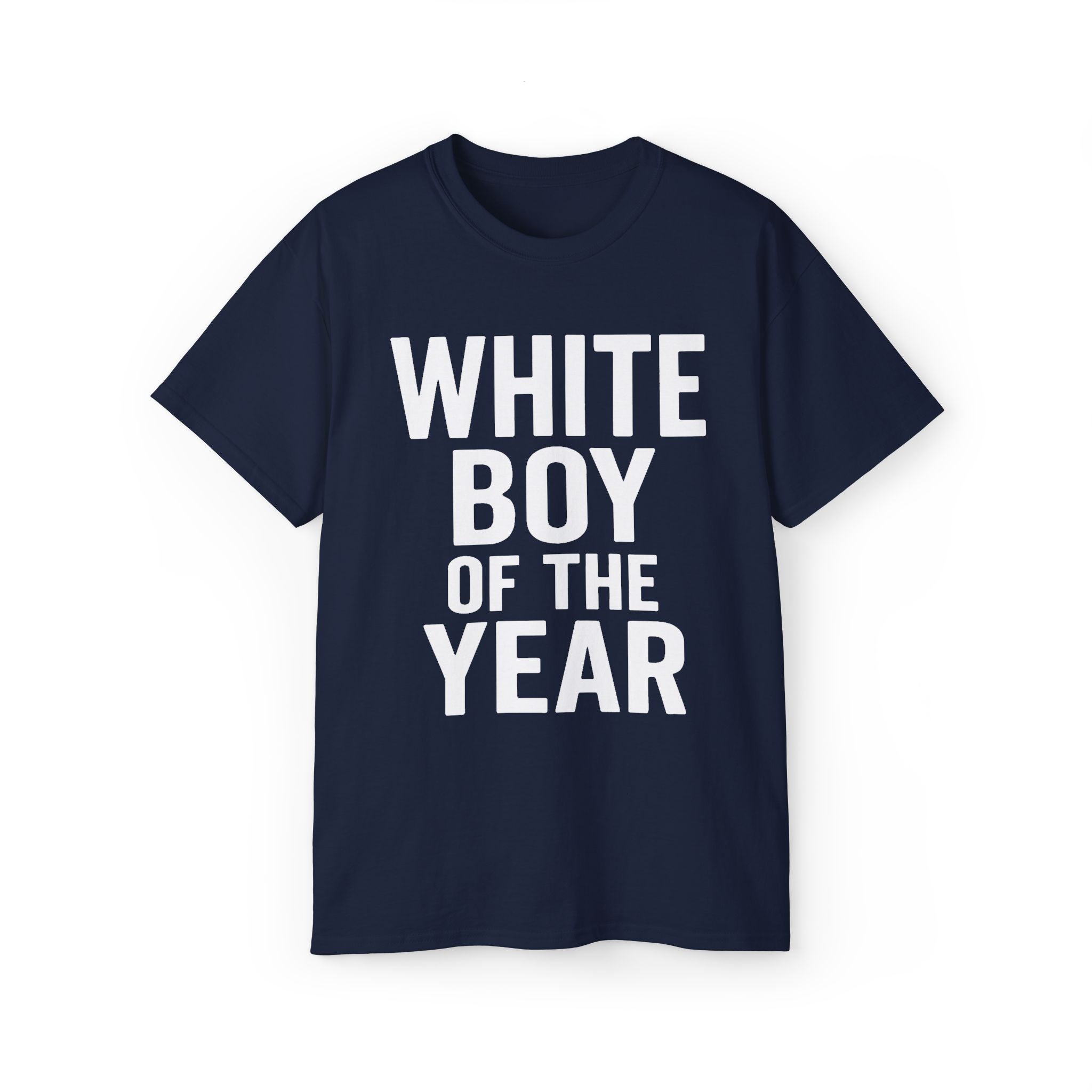 White Boy of the Year Funny Bold T-Shirt - Stonk Shark Co.