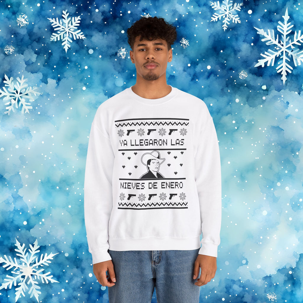 Ya Llegaron Las Nieves de Enero Ugly Christmas Sweater - Stonk Shark Co.