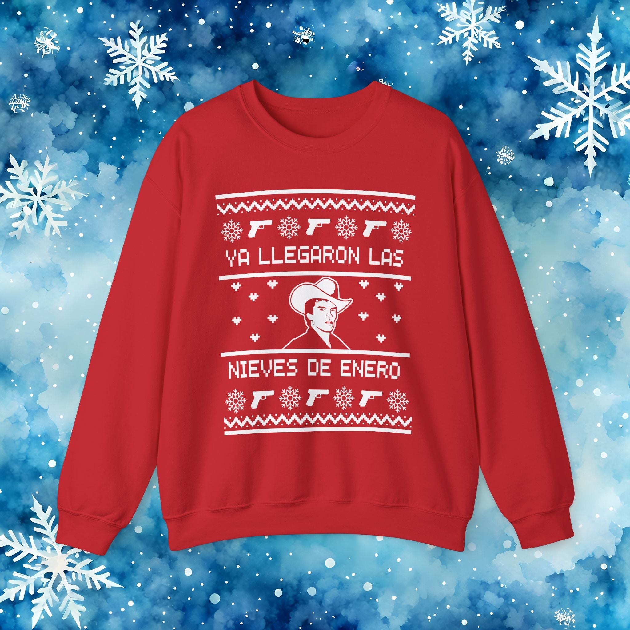Ya Llegaron Las Nieves de Enero Ugly Christmas Sweater - Stonk Shark Co.