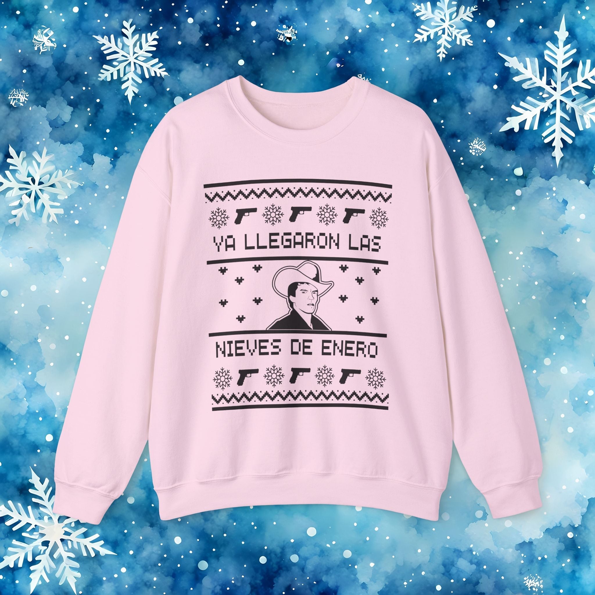 Ya Llegaron Las Nieves de Enero Ugly Christmas Sweater - Stonk Shark Co.