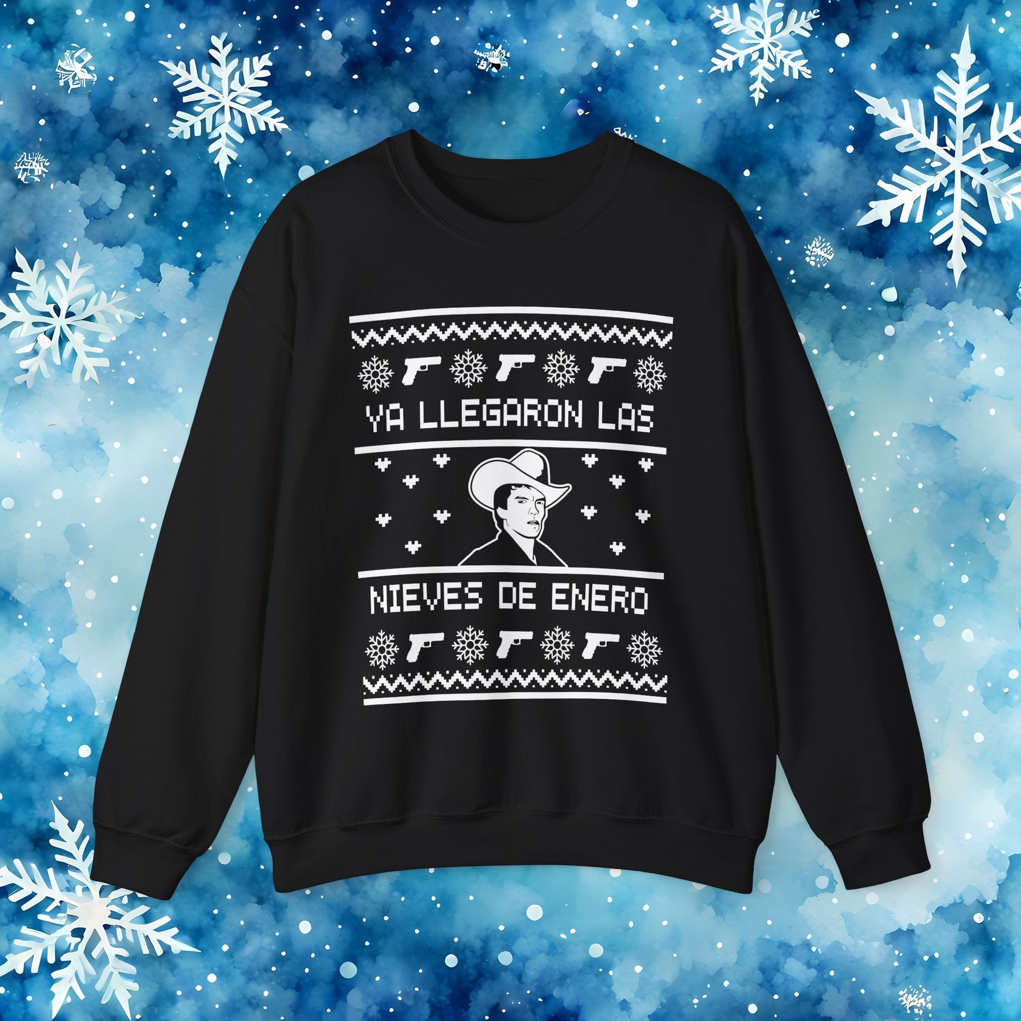 Ya Llegaron Las Nieves de Enero Ugly Christmas Sweater - Stonk Shark Co.