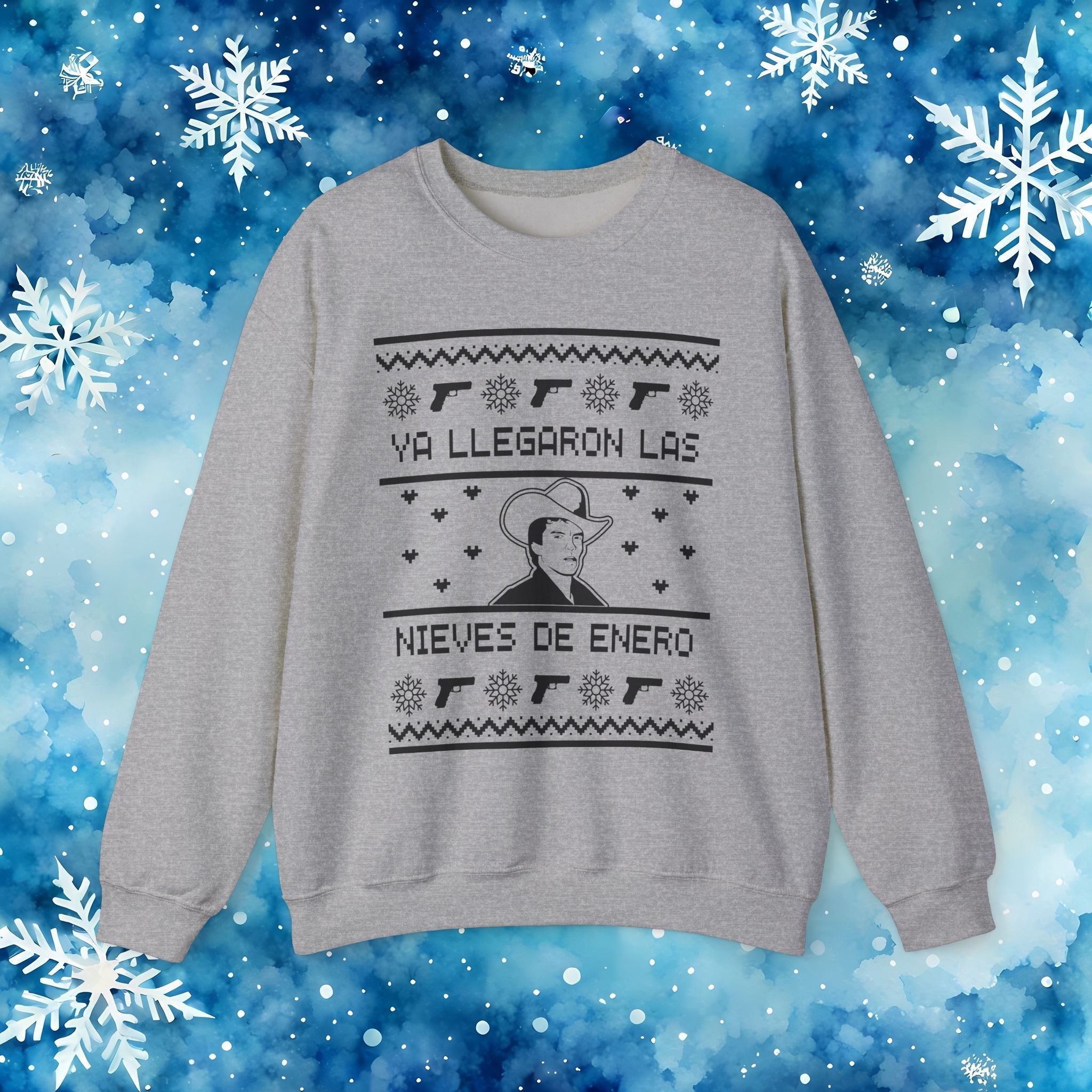 Ya Llegaron Las Nieves de Enero Ugly Christmas Sweater - Stonk Shark Co.
