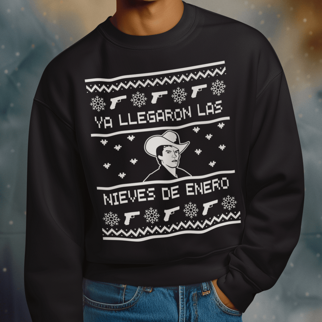 Ya Llegaron Las Nieves de Enero Ugly Christmas Sweater - Stonk Shark Co.