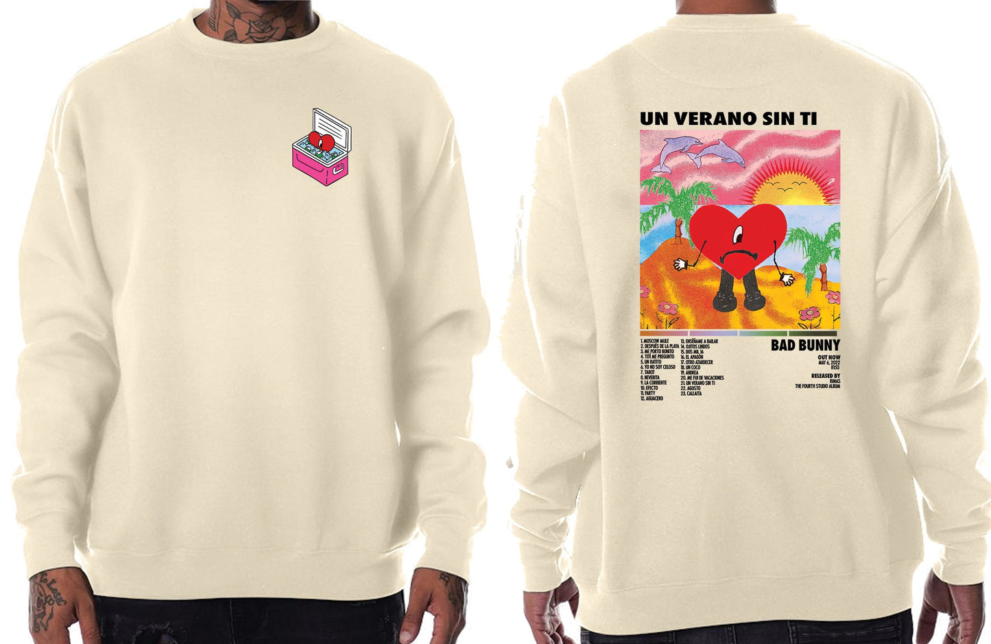 Un Verano Sin Ti, Crew Sweaters (Double Sided Print)