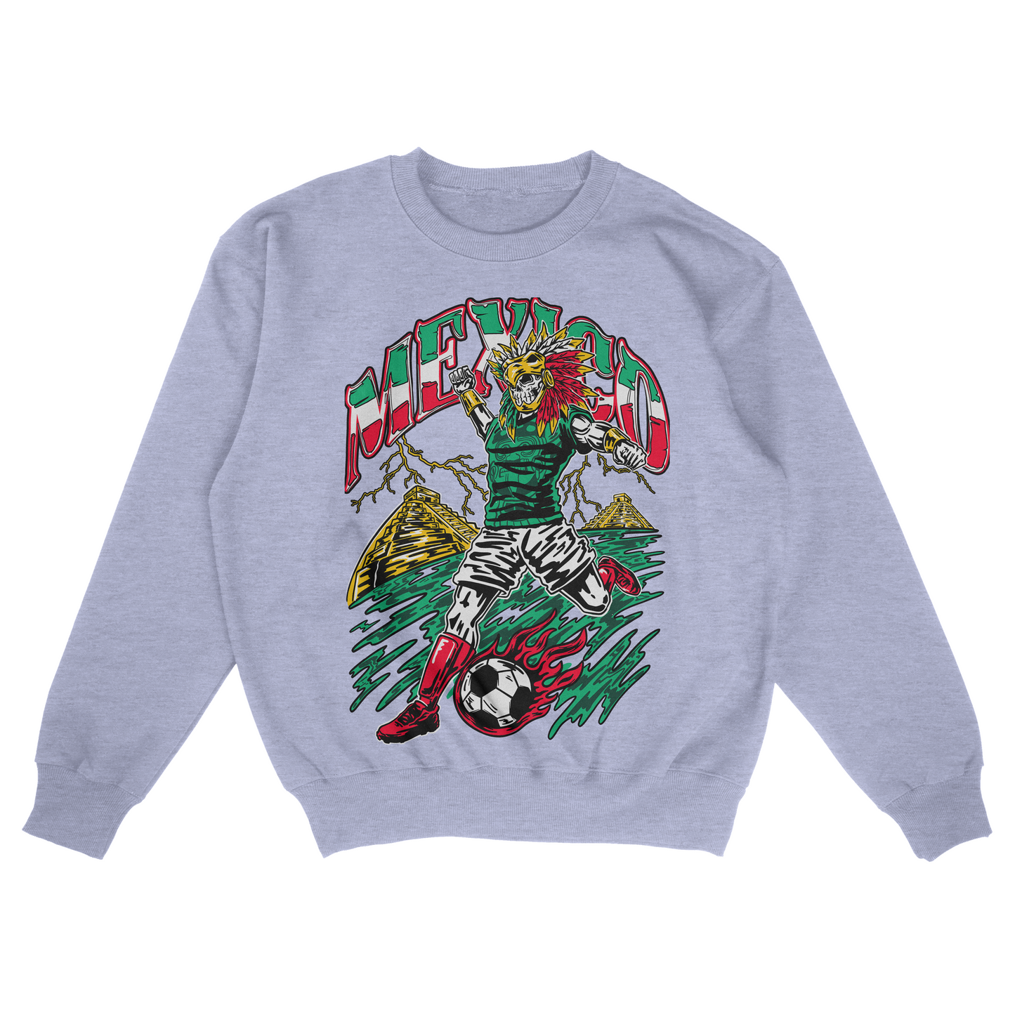 Mexico "Si Se Puede" Aztec Baller,  Soccer Hoodie / Crew