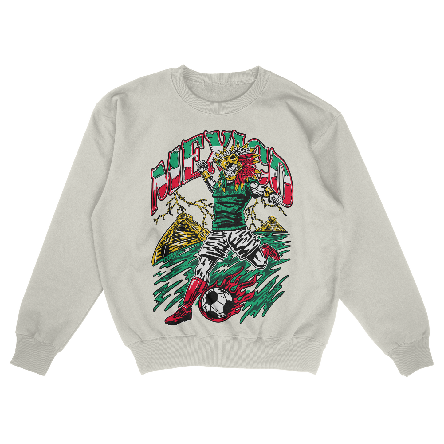 Mexico "Si Se Puede" Aztec Baller,  Soccer Hoodie / Crew