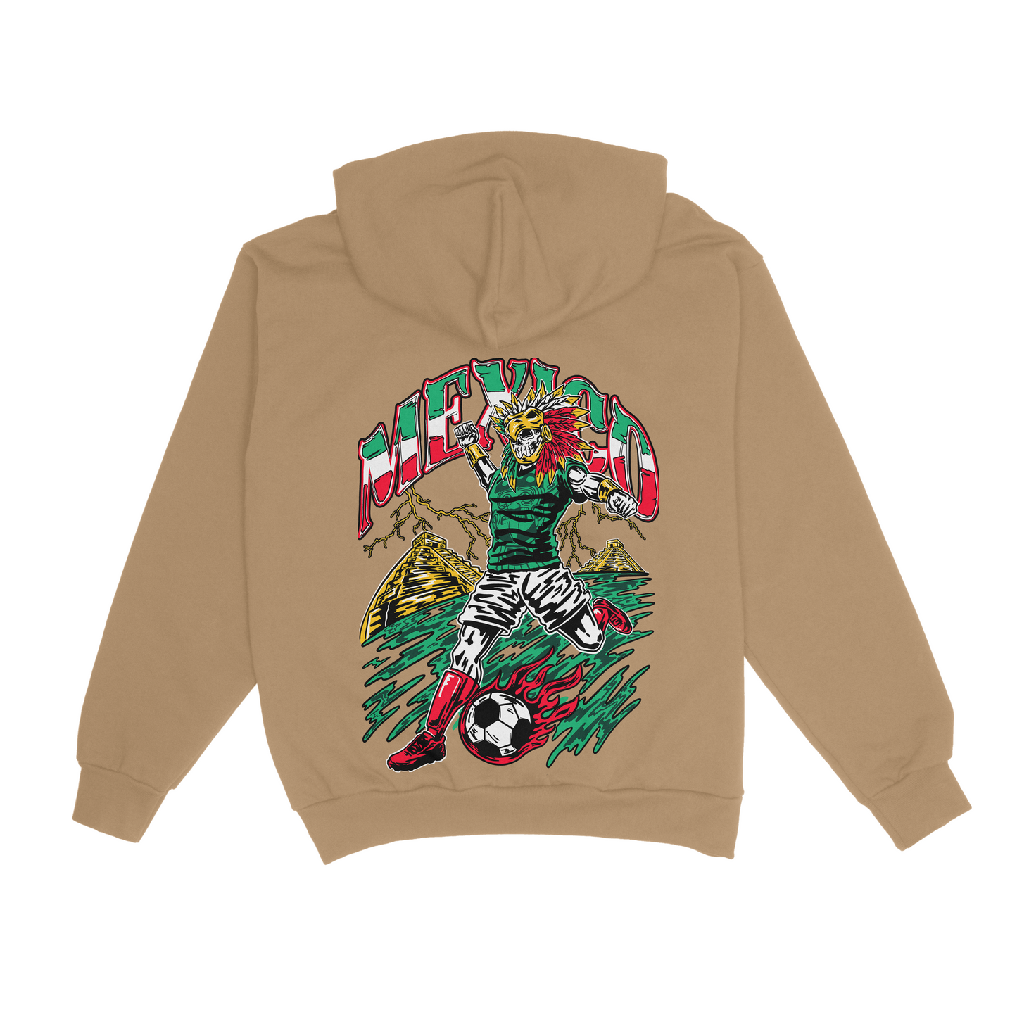 Mexico "Si Se Puede" Aztec Baller,  Soccer Hoodie / Crew