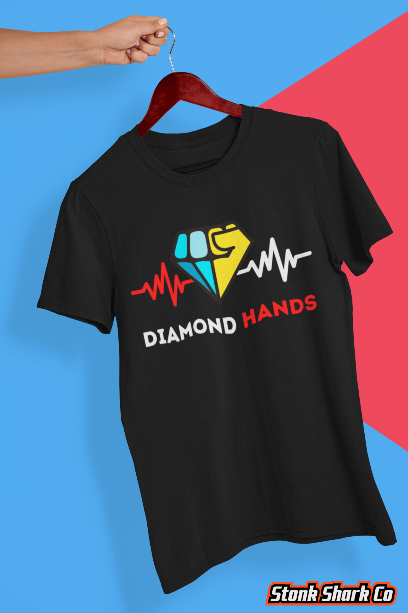 Diamond Hands Heartbeat Frequency - Stonk Shark Co.