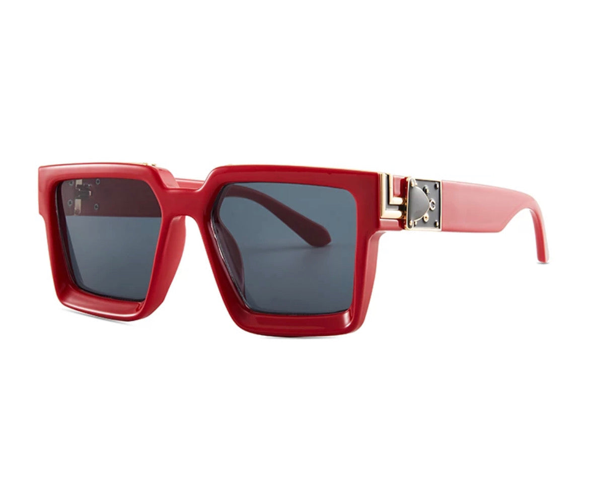 Retro Square Trillionaire Thick Frame Fashion Sunglasses