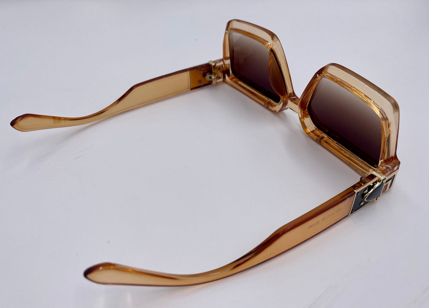 Retro Square Trillionaire Thick Frame Fashion Sunglasses