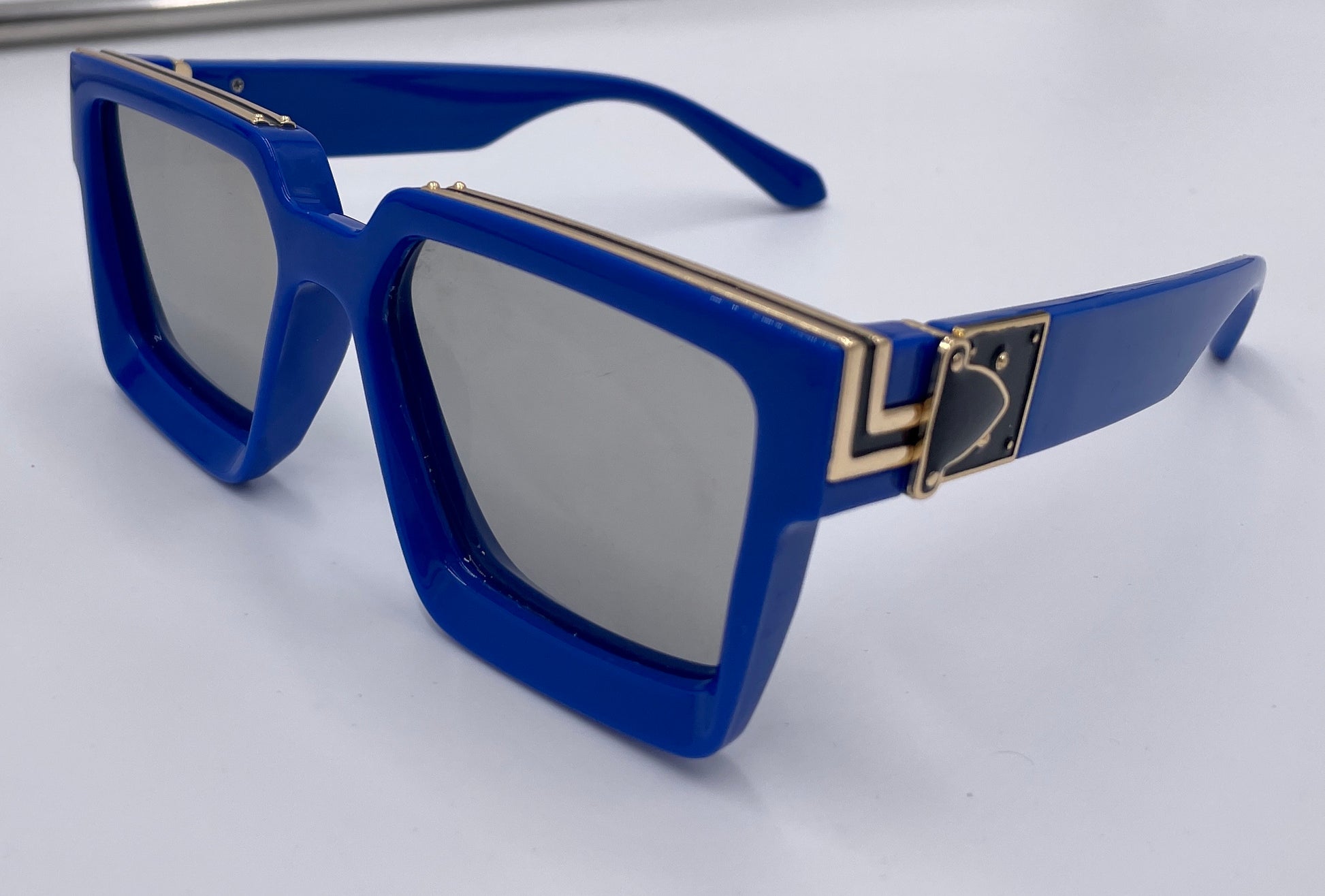 Retro Trillionaire Square Thick Frame Fashion Sunglasses Millionaire High Quality Shades Sunnies White/Amber