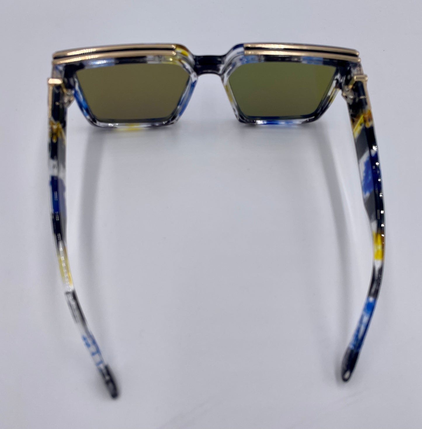 Retro Square Trillionaire Thick Frame Fashion Sunglasses