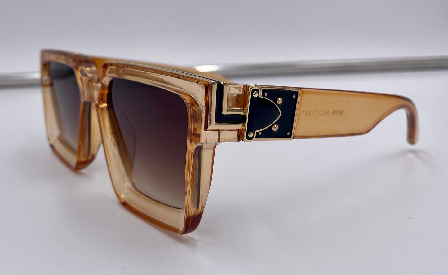 Retro Square Trillionaire Thick Frame Fashion Sunglasses