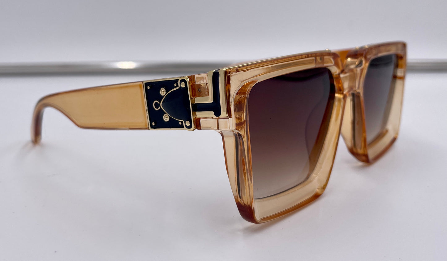 Retro Square Trillionaire Thick Frame Fashion Sunglasses