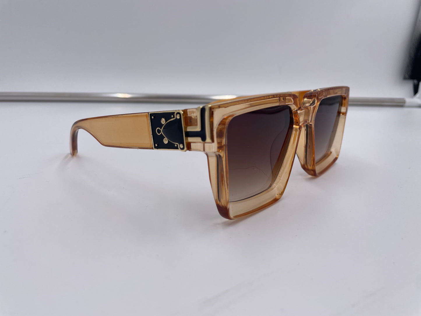 Retro Square Trillionaire Thick Frame Fashion Sunglasses