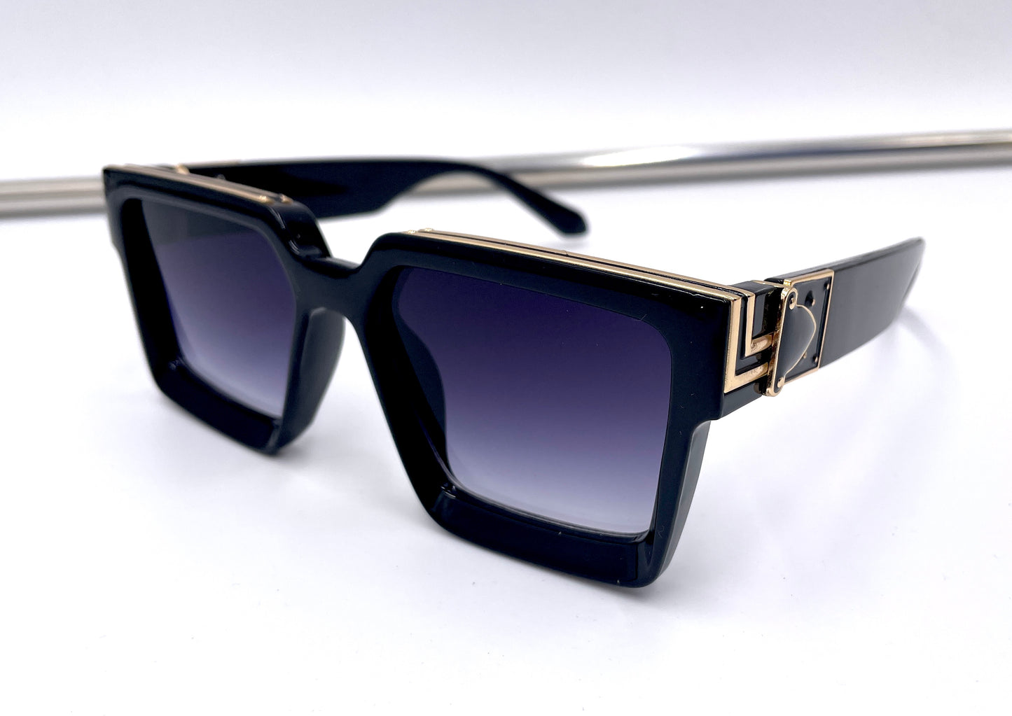 Retro Square Trillionaire Thick Frame Fashion Sunglasses