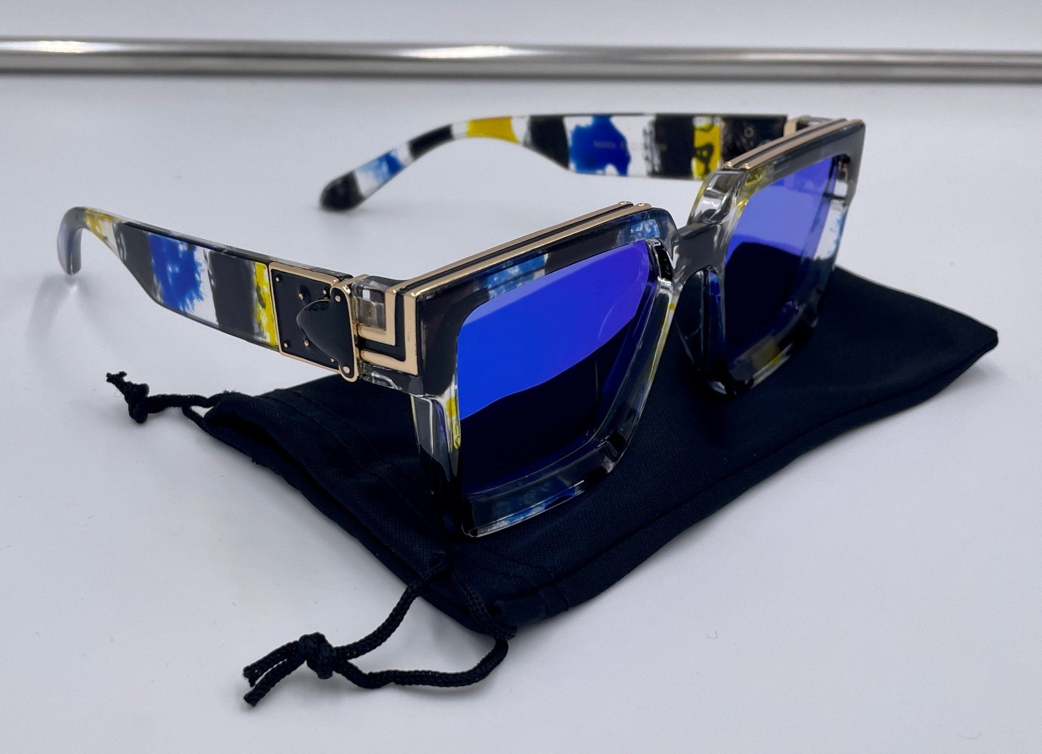 Retro Square Trillionaire Thick Frame Fashion Sunglasses - Stonk Shark Co.