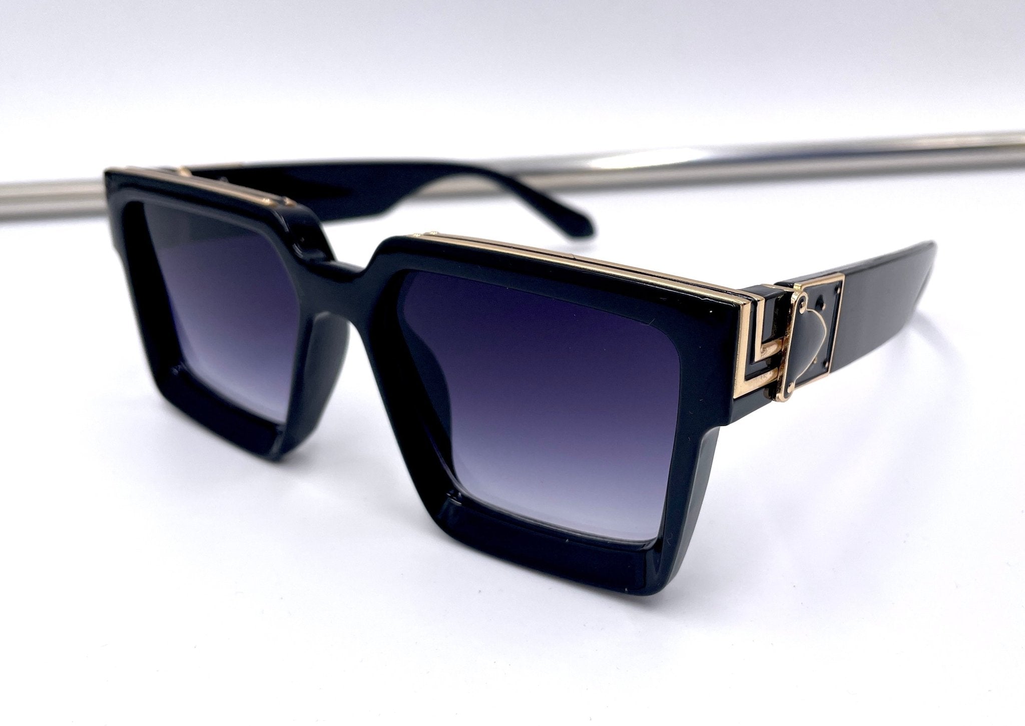 Retro Square Trillionaire Thick Frame Fashion Sunglasses - Stonk Shark Co.