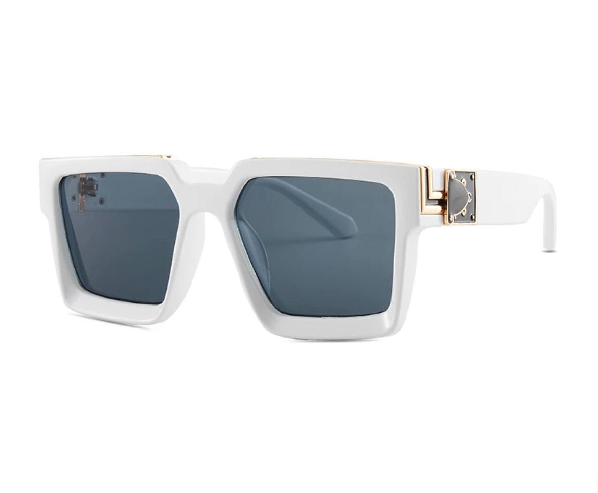 Retro Square Trillionaire Thick Frame Fashion Sunglasses - Stonk Shark Co.
