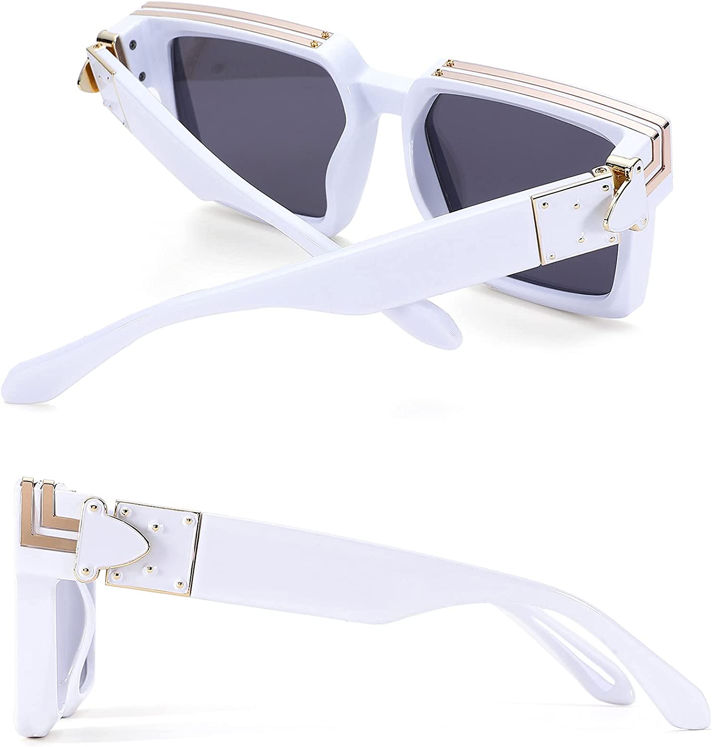 Retro Square Trillionaire Thick Frame Fashion Sunglasses - Stonk Shark Co.