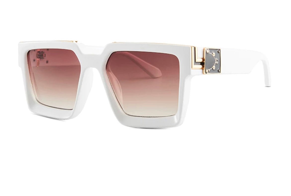 Retro Square Trillionaire Thick Frame Fashion Sunglasses - Stonk Shark Co.