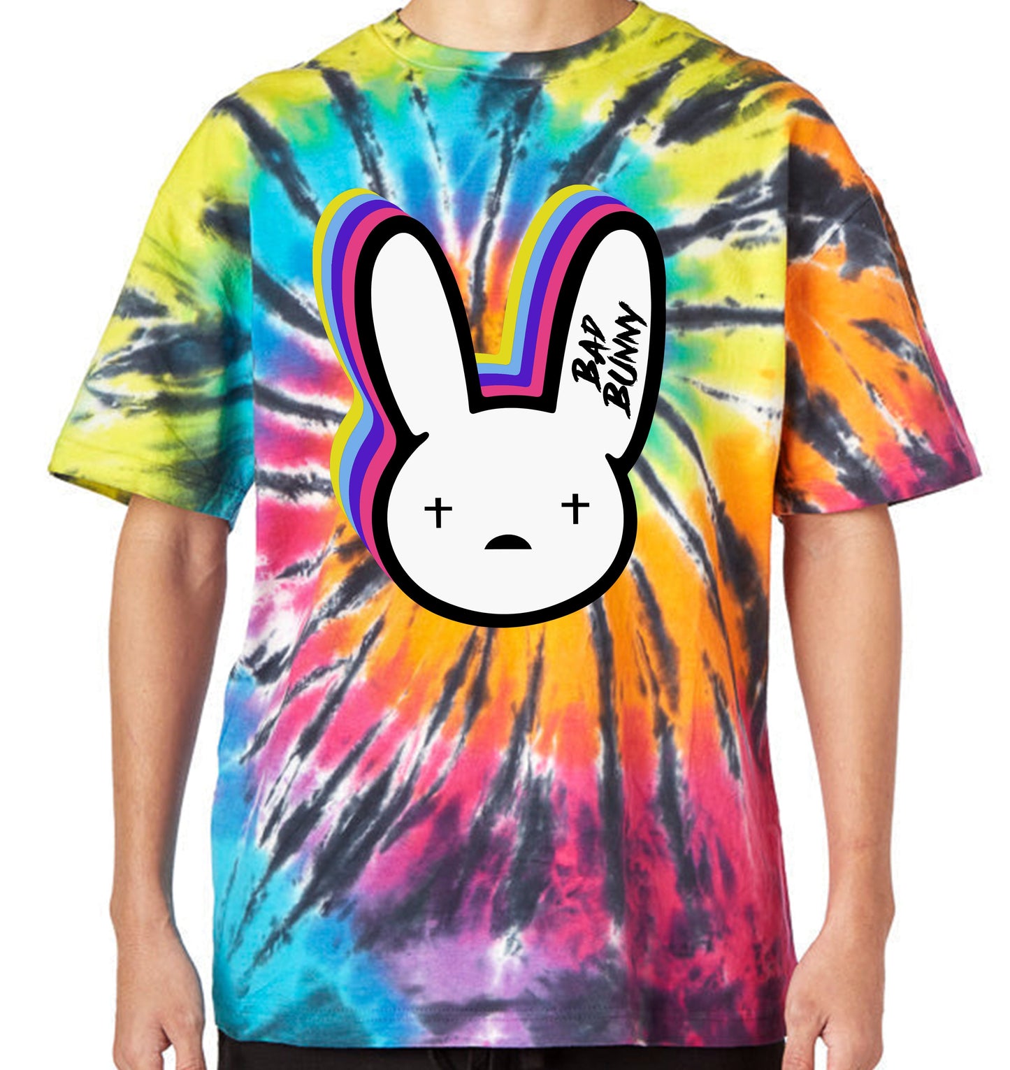 Rainbow Bunny, Tie Dye / Acid Wash
