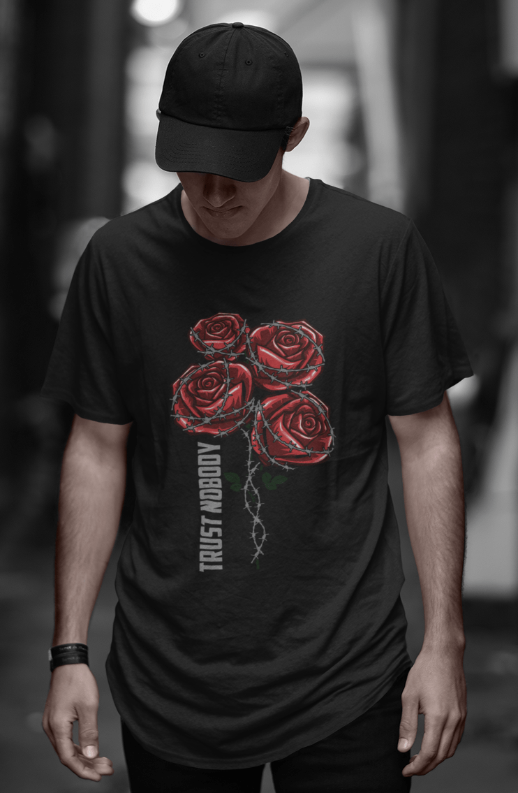 Trust Nobody Rose Pain, Tee - Stonk Shark Co.